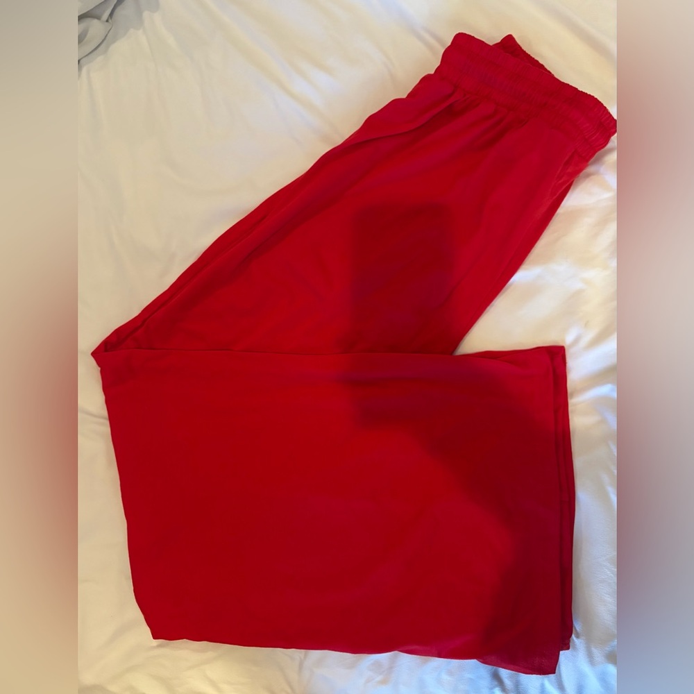 Red Wide Leg Pants